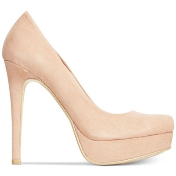 Nude Towering Stiletto Heel Platform Pump - Picture 2 of 3